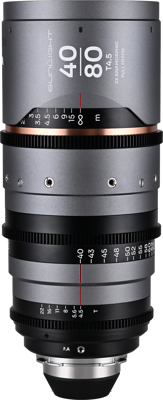Sunlight 40-80mm T4.5 2x FF Anamorphic Zoom (Amber) Arri PL