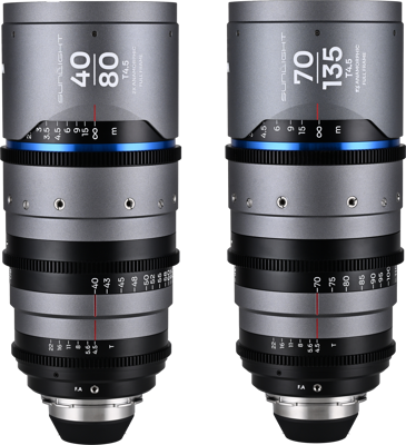 Sunlight 2X Anamorphic Zoom 2-Lens Bundle (40-80mm,70-135mm) (Blue) Arri PL