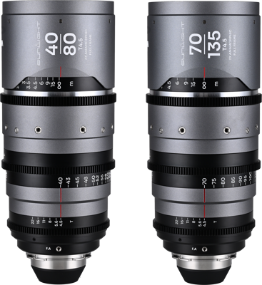Sunlight 2X Anamorphic Zoom 2-Lens Bundle (40-80mm,70-135mm) (Silver) Arri PL