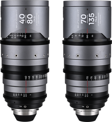 Sunlight 2X Anamorphic Zoom 2-Lens Bundle (40-80mm,70-135mm) (Clear) Arri PL