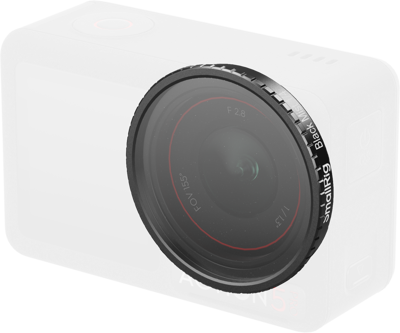 5836 Attachable 1/4 Effect Black Mist Filter for DJI Osmo Action 5 Pro / 4