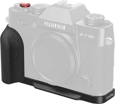 5663 L-Shaped Mount Plate with Silicone Handle for FUJIFILM X-T30 / T30 II / T30 III Black