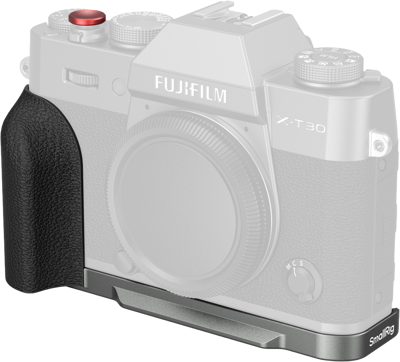 5665 L-Shaped Mount Plate w Silicone Handle for FUJIFILM X-T30 / T30 II / T30 III Charcoal