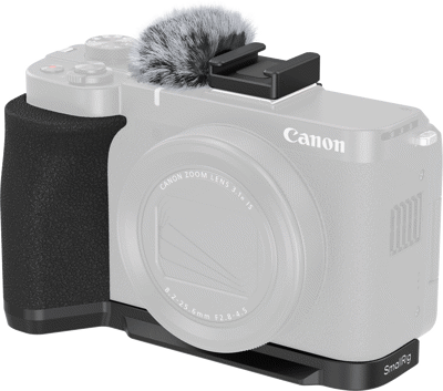 5808 L-Shaped Mount Plate with Handle for Canon PowerShot V1 (Black)