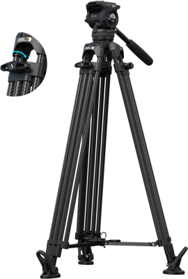 5580 FSD16 FreeSpeed Heavy-Duty Carbon Fiber Tripod