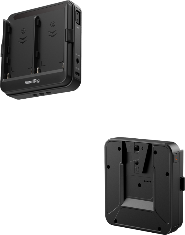 SMALLRIG Piastra Doppia Batteria NP-F Con Porte D-Tap, DC E USB-C – Supporto Hot-Swap Per Alimentazione Continua