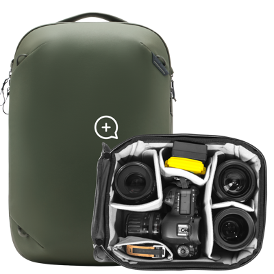 Travel Backpack 20L w/ Camera Cube (S-Medium) I Sage