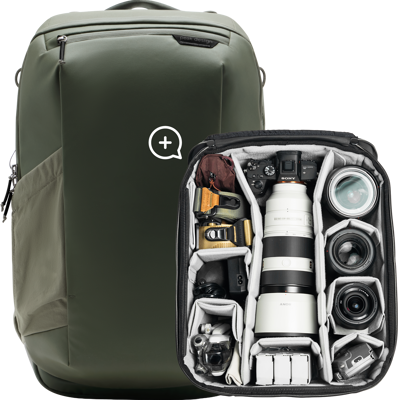 Travel Backpack 2-in-1 40L w/ Camera Cube (Large) I Sage