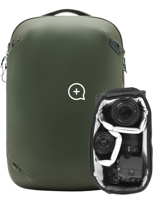 Travel Backpack 20L w/ Camera Cube (Small) I Sage