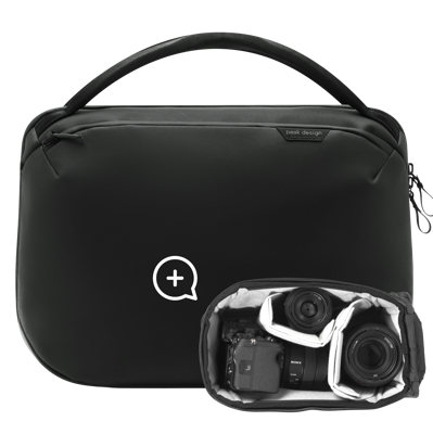 Travel Weekender 25L w/ Camera Cube (Small) I Black