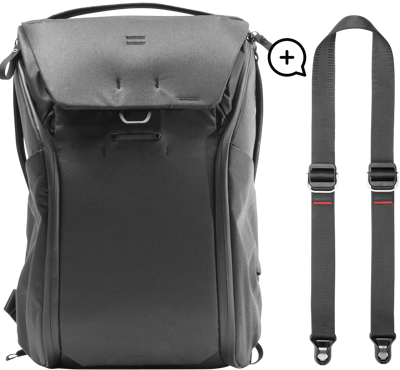 Everyday Backpack 30L v2 I Black + Free Slide Lite Strap I Black