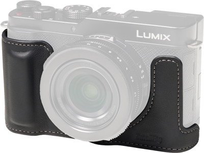 5698 Leather Half Case for Panasonic LUMIX L10 Black