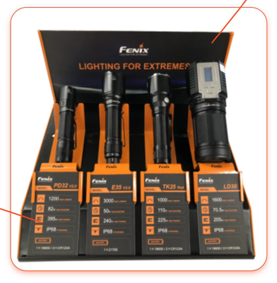 POS. Fenix New Flashlight Display Rack