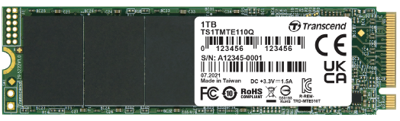 PCIe SSD 110Q, M.2 2280,PCIe Gen3x4, M-Key, QLC, DRAM-less I 1TB