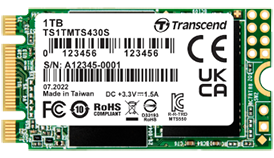 SATA III 6Gb/s M.2 SSD 430S, M.2 2242 SSD, SATA3 B+M Key, TLC (ultra-compact) 256GB