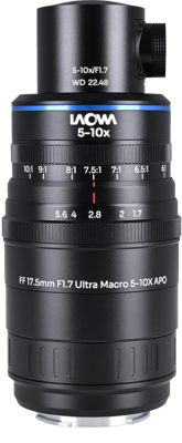 Aksen 17.5mm f/1.7 5-10X Ultra Macro APO (Coaxial Illumination Version) Sony FE