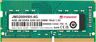 JetRAM DDR4-3200 SO-DIMM CL22 (1Rx8) 4GB