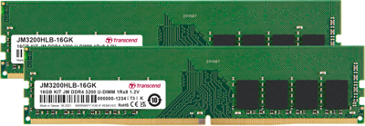 JetRAM Kit DDR4-3200 U-DIMM CL22 (1Rx8) 16GB