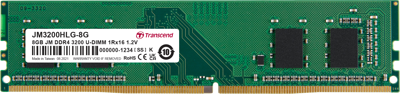 JetRAM DDR4-3200 U-DIMM CL22 (1Rx16) 8GB