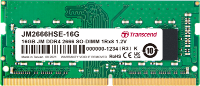 JetRAM DDR4-2666 SO-DIMM CL19 (1Rx8) 16GB