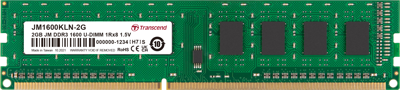 JetRAM DDR3-1600 U-DIMM CL11 (1Rx8) 2GB