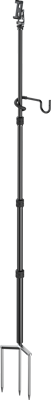6528 Monopod with Triple Ground Spikes and Phone Support with Cold Shoe Mount