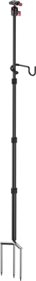 6397 Monopod with Triple Ground Spikes and Panoramic Ball Head with Arca-Swiss Plate