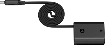 6412 Attachable Self-Coiling Dummy Battery Power Cable for USB-C for NP-FZ100