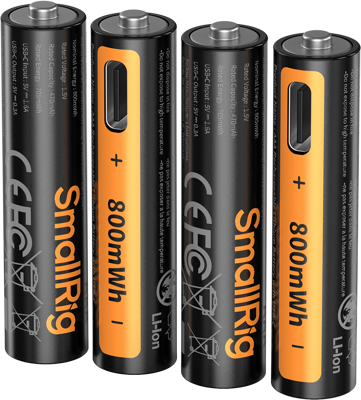 5769 Rechargeable Lithium Battery AAA (470mAh) with USB-C (4pcs)