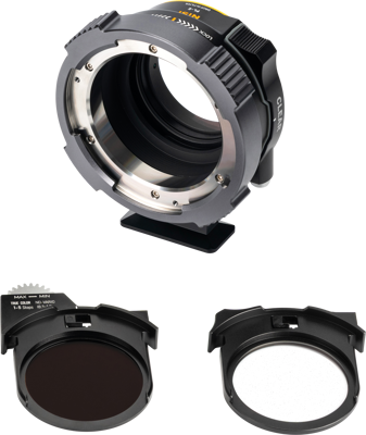 Cine Lens Mount Adapter with Drop-in Filter PL-E Filmmaker Kit