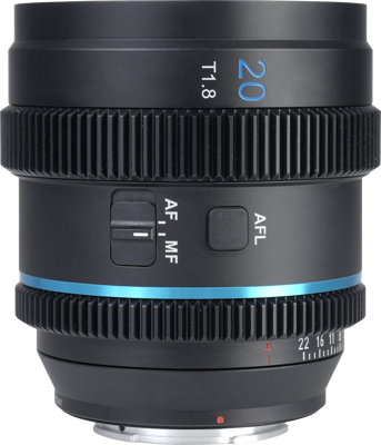 20mm T1.8 1.33X S35 AF Anamorphic Lens_Blue Flare L-mount