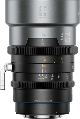 IronStar T1.9 1.5x Anamorphic Full Frame Cine Lenses 75mm Blue Flare ARRI PL/Canon EF