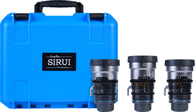 IronStar T1.9 1.5x Anamorphic Full Frame Cine Lenses 3-lens Kit (75/100/135) Blue
